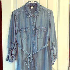 Liz Lange Denim Maternity Tie Dress